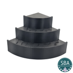 Large Gemstone Corner Display Stand - Black