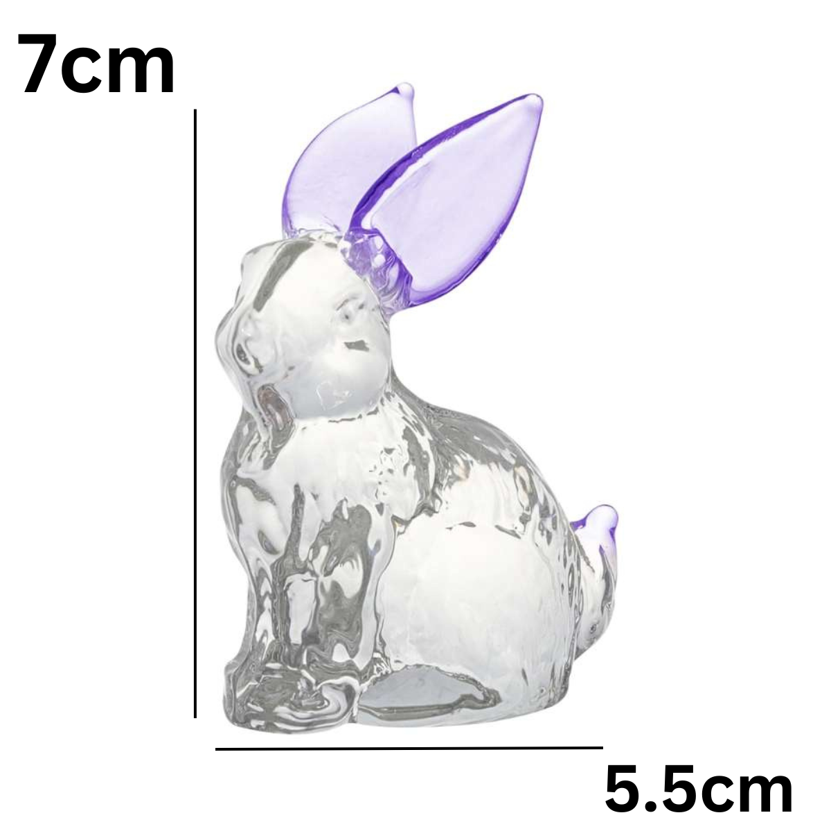 Glass Rabbit - Purple