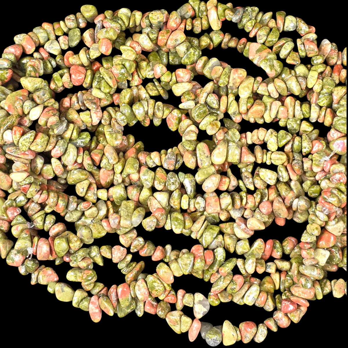 Unakite 75cm-80cm Chips Strand