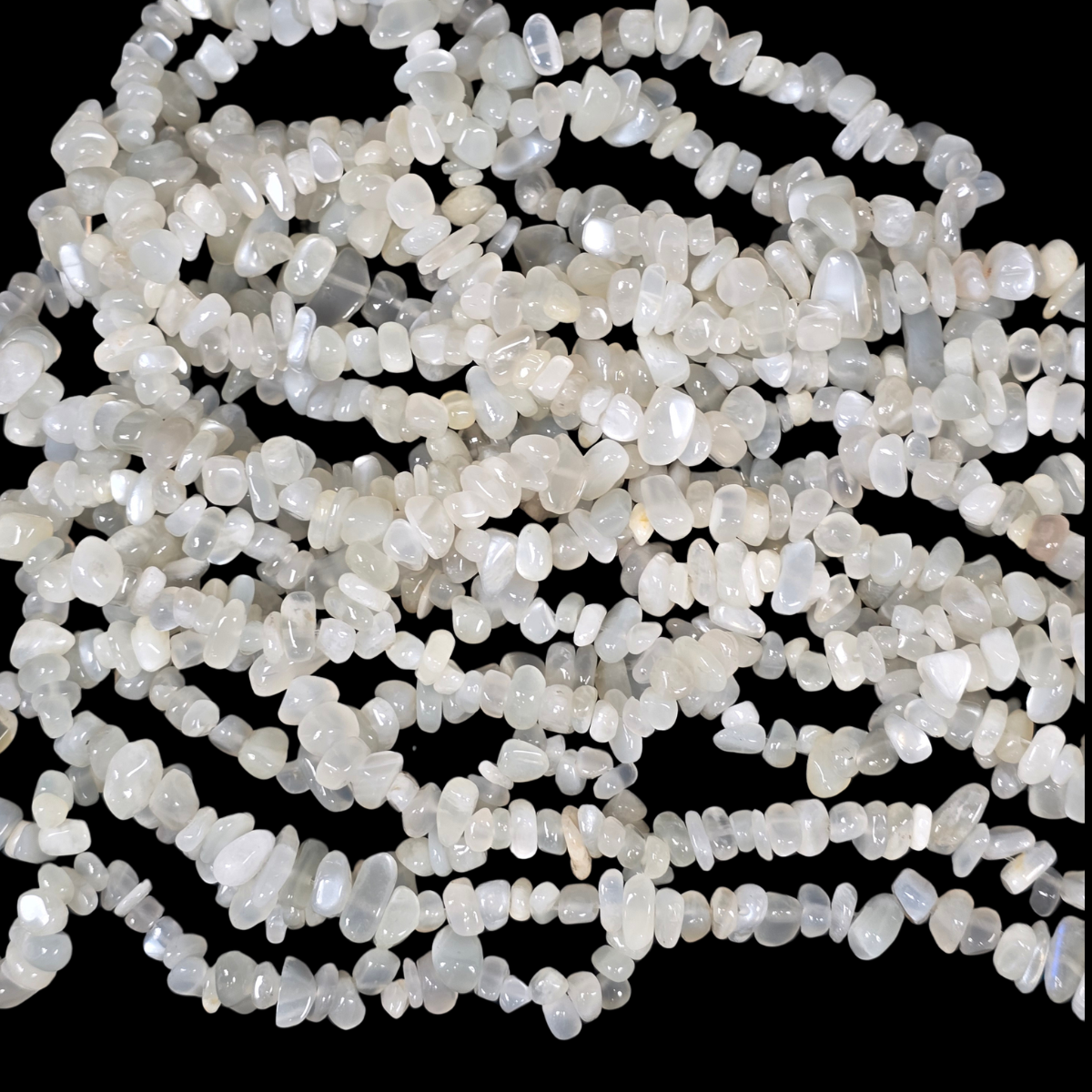 White Moonstone 75cm-80cm Chips Strand