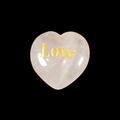 3cm Rose Quartz Heart with Affirmation - Love