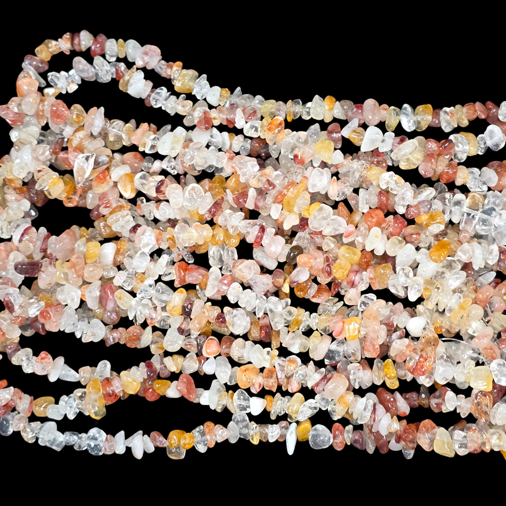 Fire Quartz 75cm-80cm Chips Strand