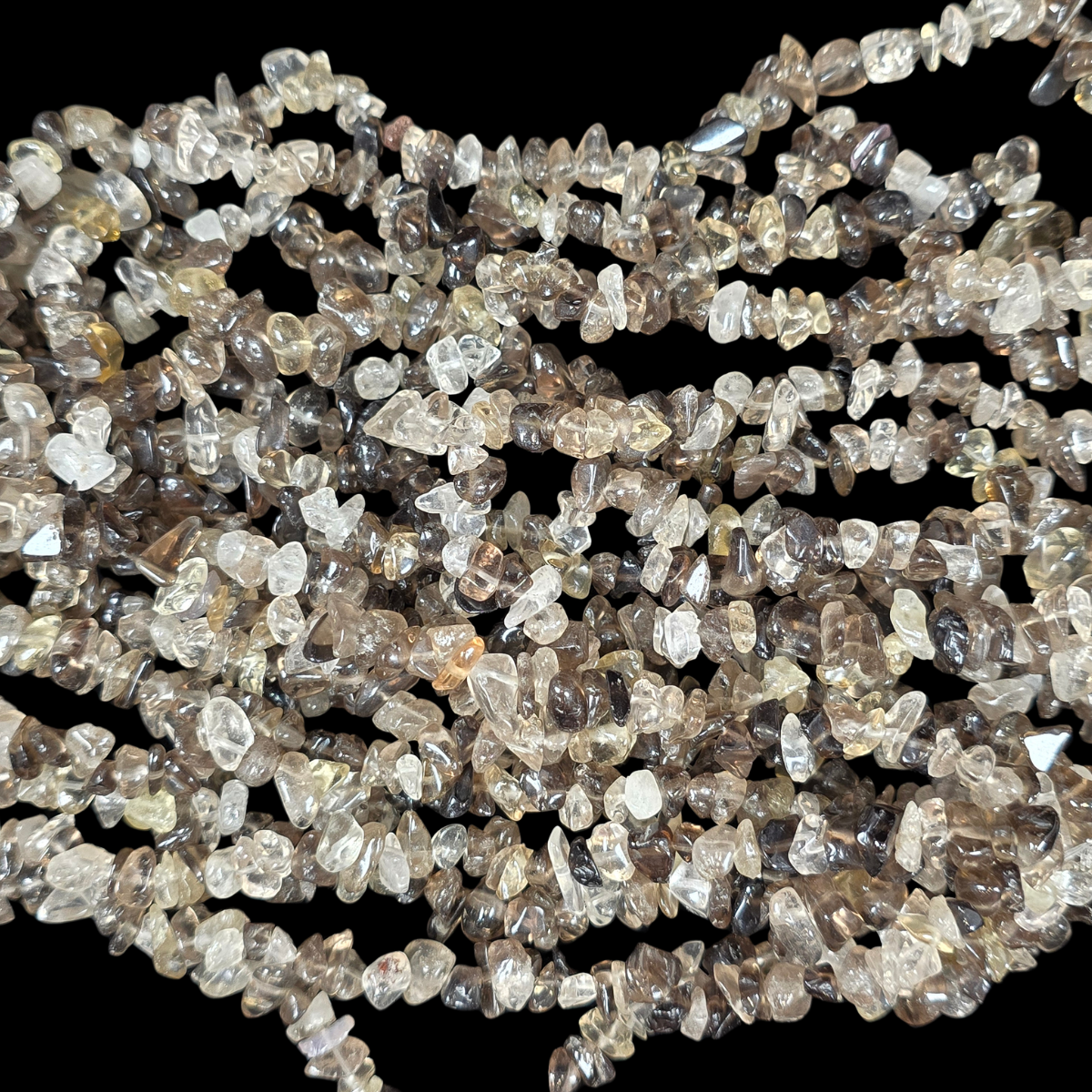 Light Smoky Quartz 75cm-80cm Chips Strand