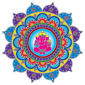 Ganesha 14cm Sunseal Glass Sticker