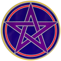 Mystic Pentacle 14cm Sunseal Glass Sticker