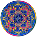 Magical Butterfly 14cm Sunseal Glass Sticker