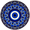 Blue Eye Mandala 14cm Sunseal Glass Sticker