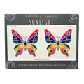 2 x Rainbow Butterfly 6cm Sunseal Glass Sticker