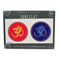 2 x Cosmic Om 6cm Sunseal Glass Sticker