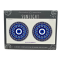 2 x Blue Eye Mandala 6cm Sunseal Glass Sticker