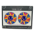 2 x Sun Moon Stars Mandala 6cm Sunseal Glass Sticker