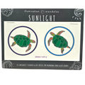 2 x Green Turtle 6cm Sunseal Glass Sticker