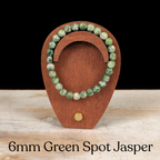 6mm Green Spot Jasper Gemstone Bracelet