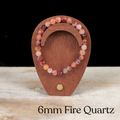 6mm Fire Quartz Gemstone Bracelet