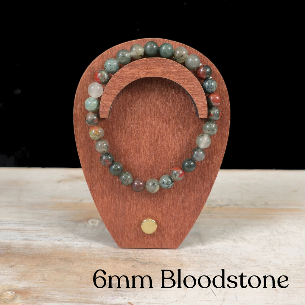 6mm Bloodstone Gemstone Bracelet