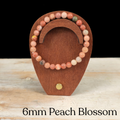 6mm Peach Blossom Gemstone Bracelet