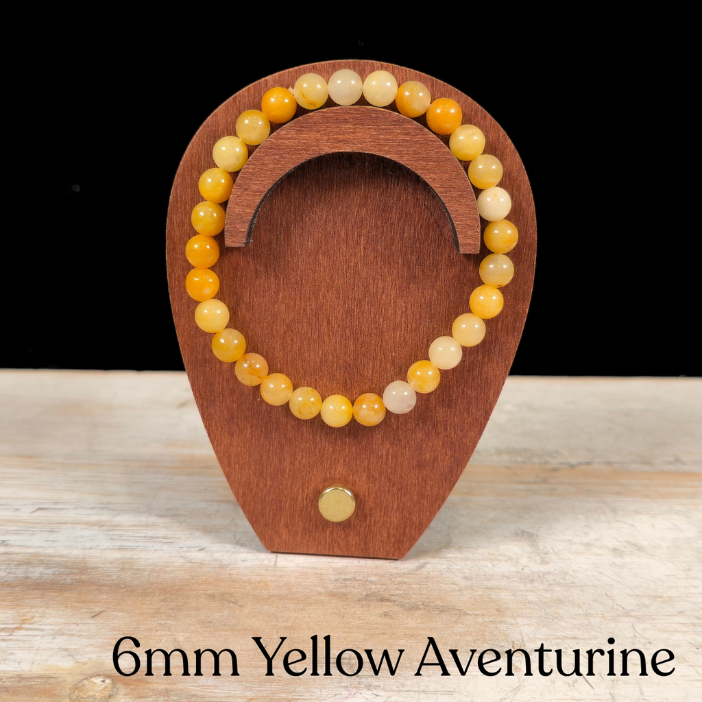 6mm Yellow Aventurine Gemstone Bracelet