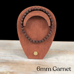 6mm Garnet Gemstone Bracelet