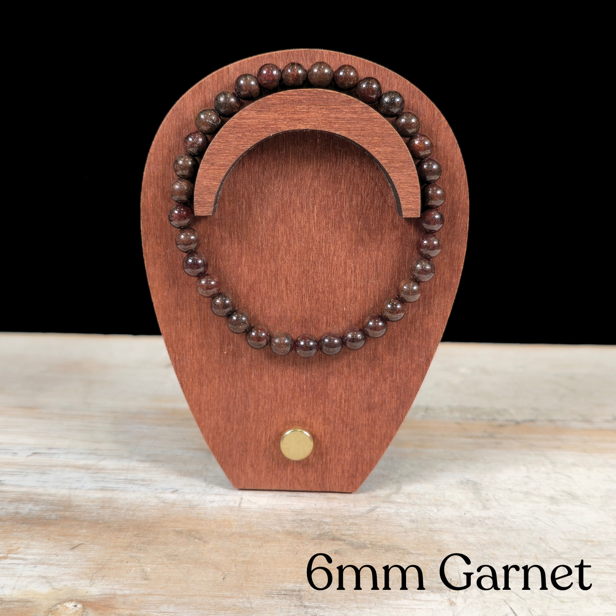 6mm Garnet Gemstone Bracelet