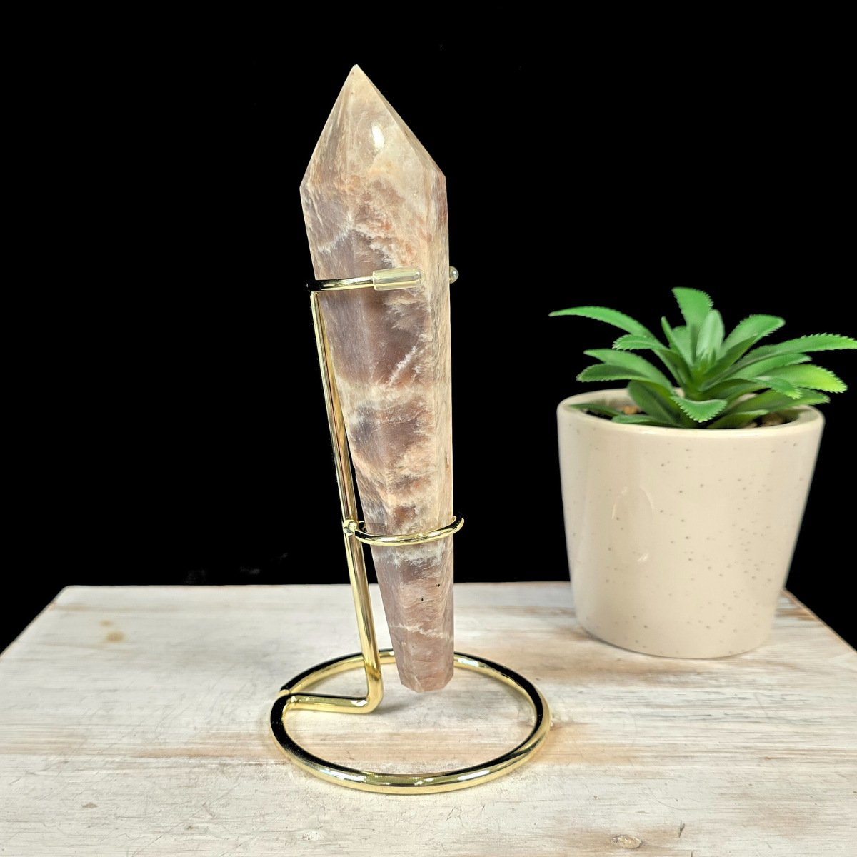 Large Gold Metal Wand Stand