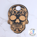 Wooden Sphere Stand - Skull