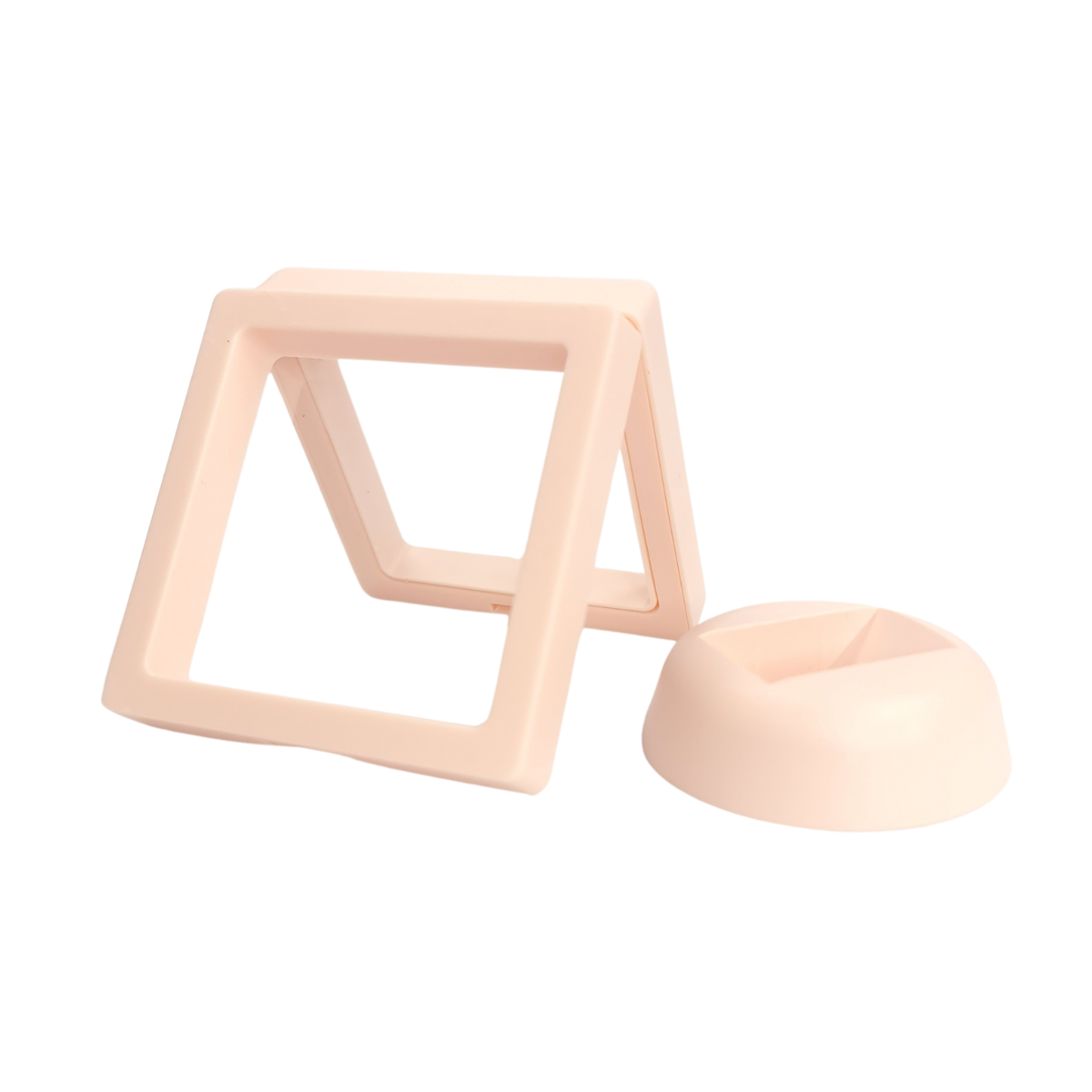 7cm Small Square Floating Display Stand - Apricot