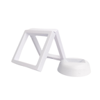 7cm Small Square Floating Display Stand - White