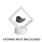 7cm Small Square Floating Display Stand - White