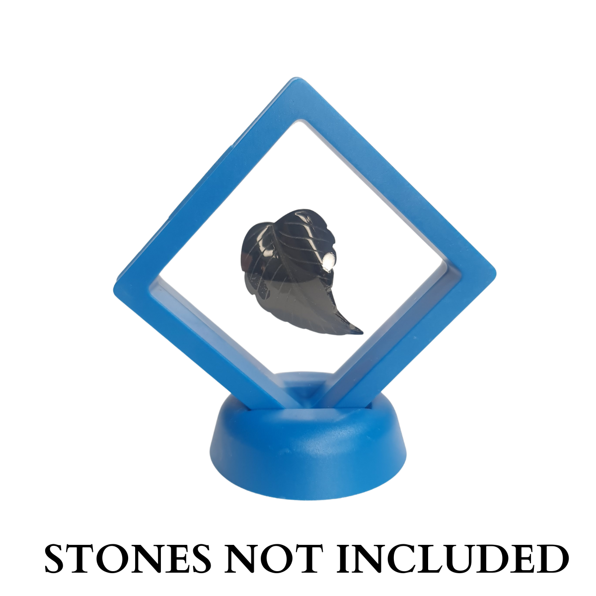 7cm Small Square Floating Display Stand - Blue
