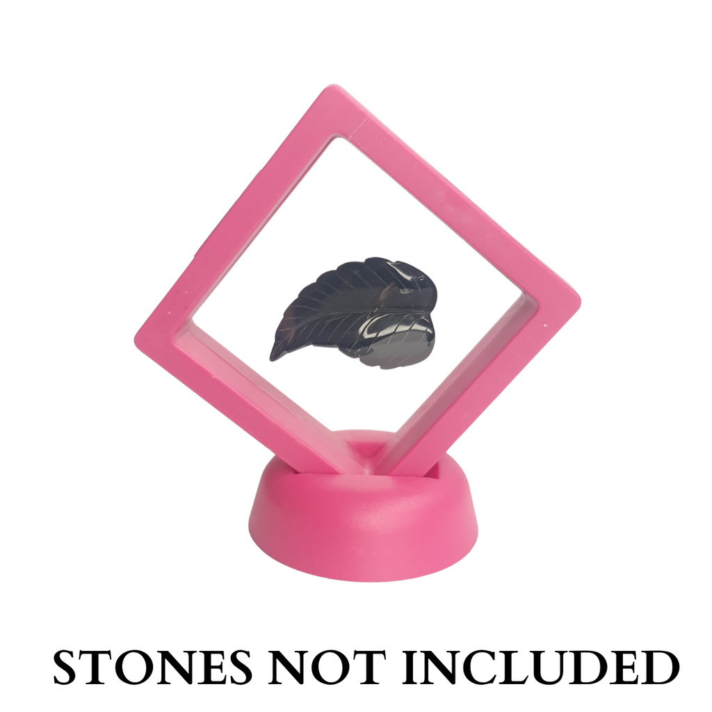 7cm Small Square Floating Display Stand - Dark Pink