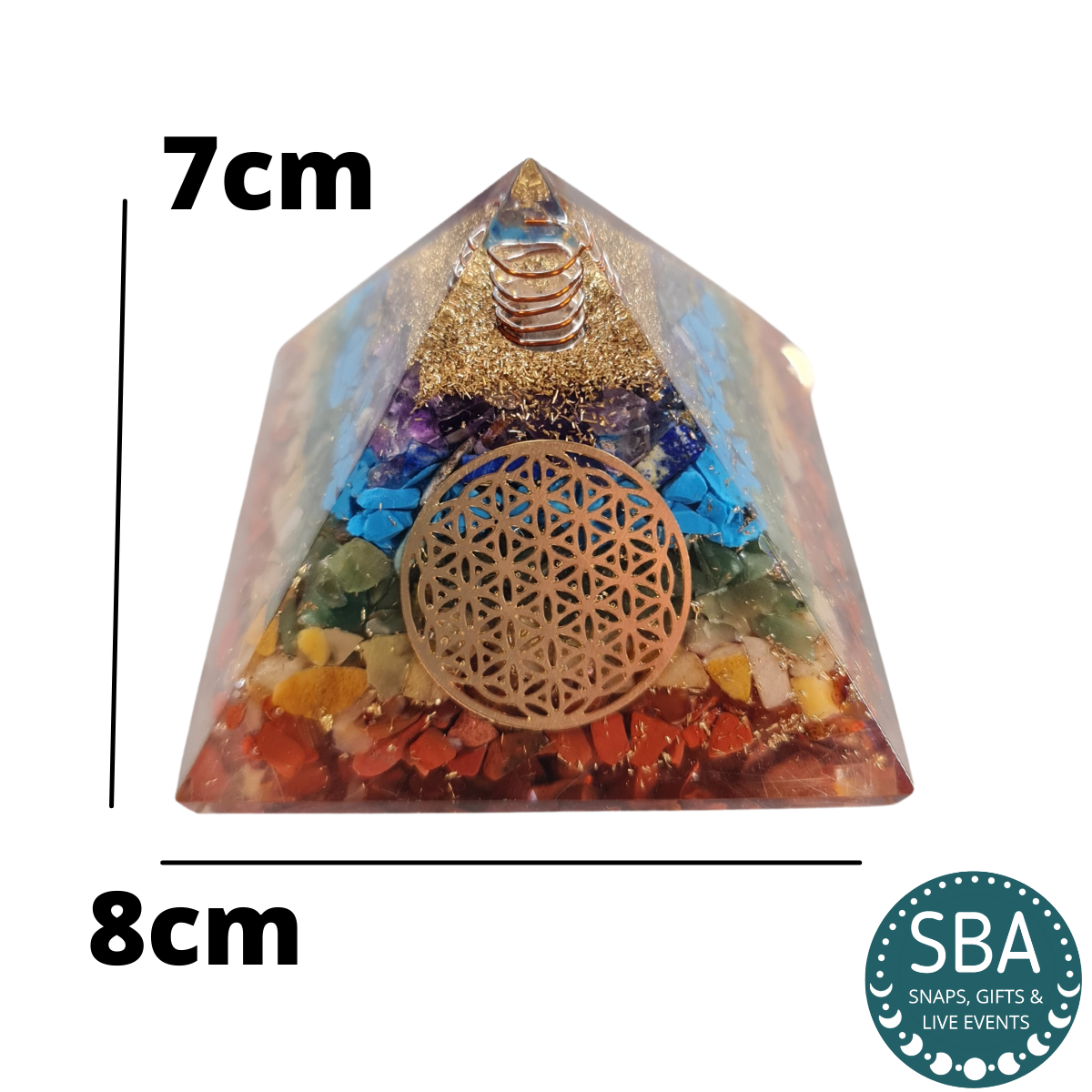 Gemstone Chakra Orgonite - Flower of Life