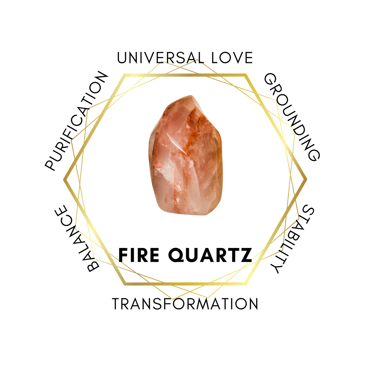 10mm Fire Quartz Gemstone Bracelet