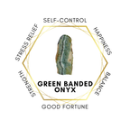 8mm Green Banded Onyx Gemstone Bracelet