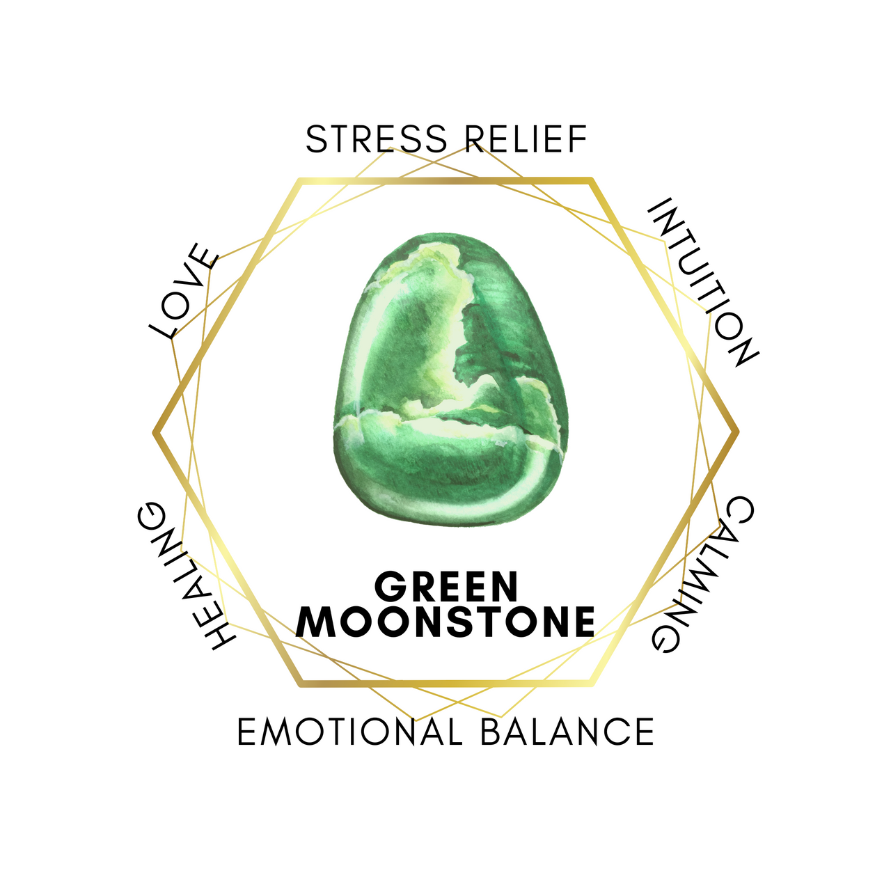 Gemstone Chips 100g - Green Moonstone