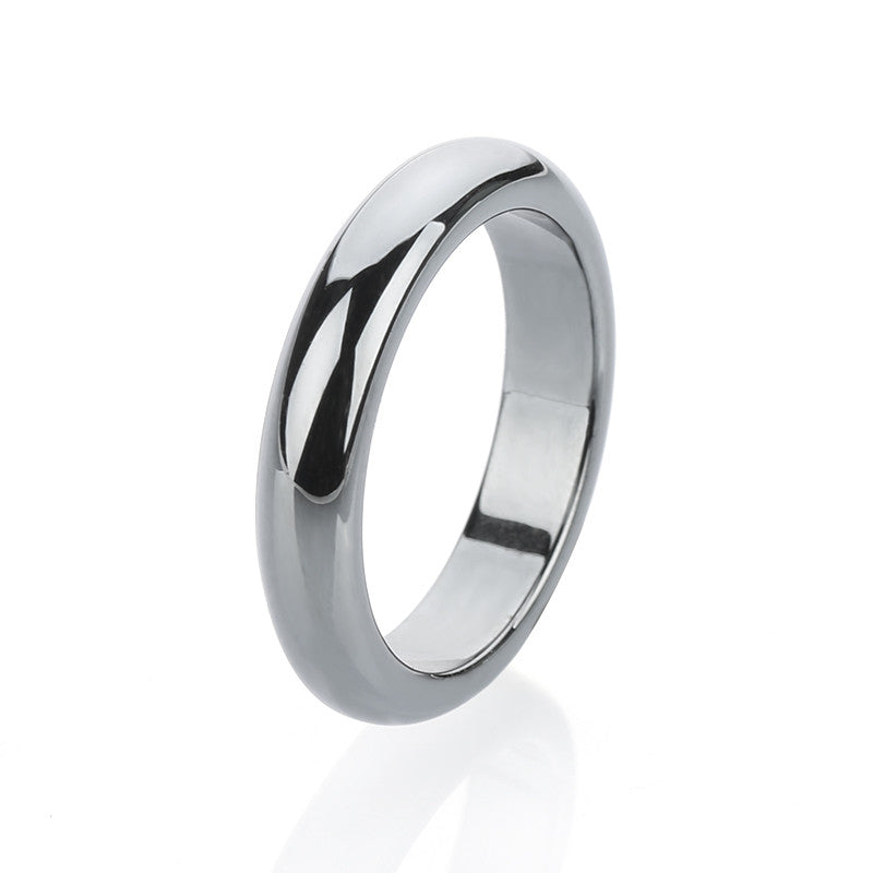 Hematite Ring - Thin Curved