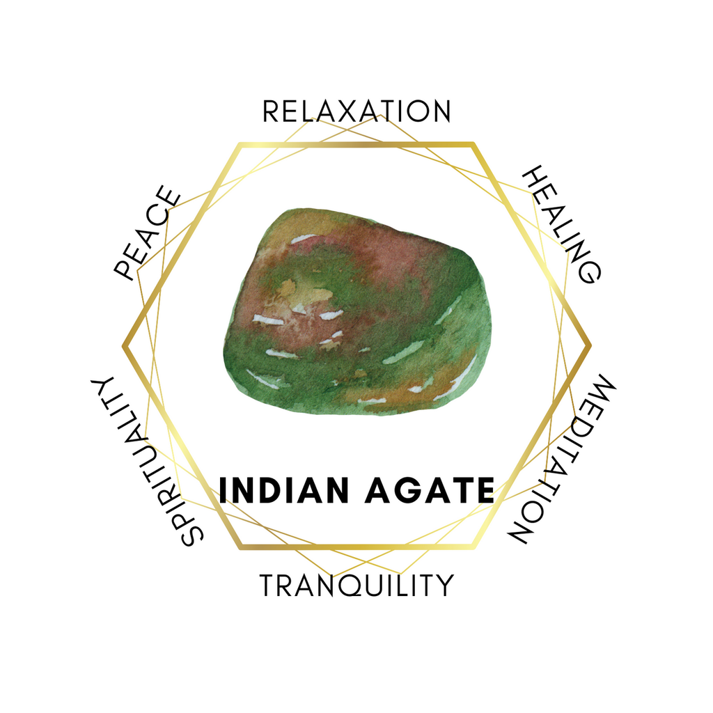 10mm Indian Agate Gemstone Bracelet