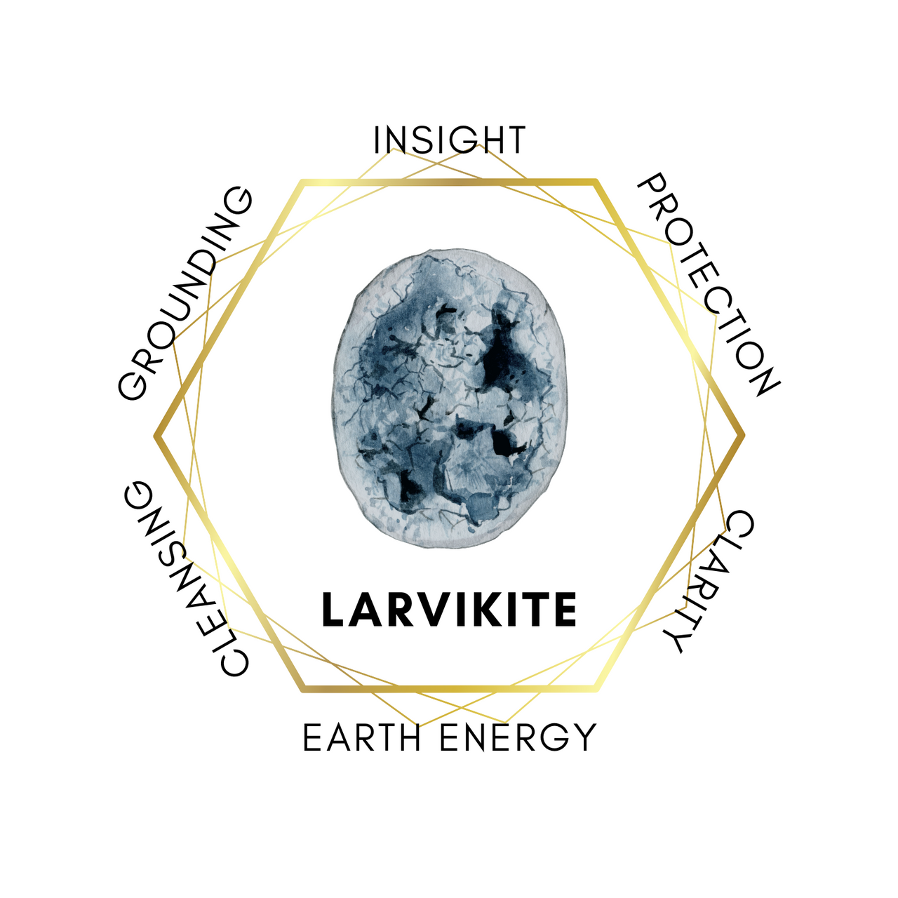 3cm Gemstone Egg - Larvikite