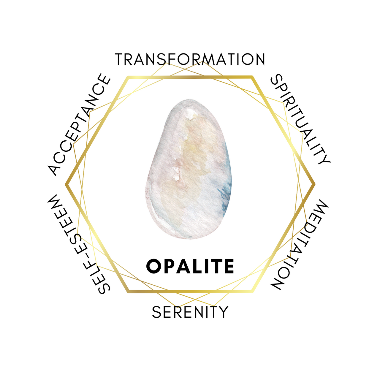 3cm Gemstone Star - Opalite