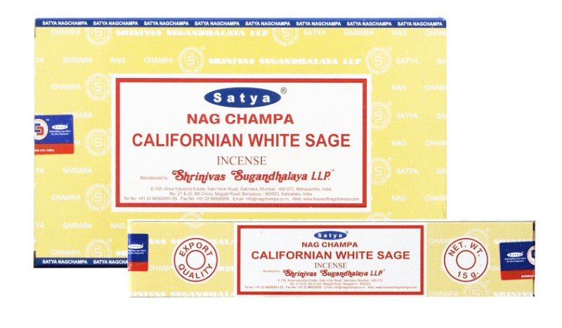 Satya California White Sage Incense Sticks 15g