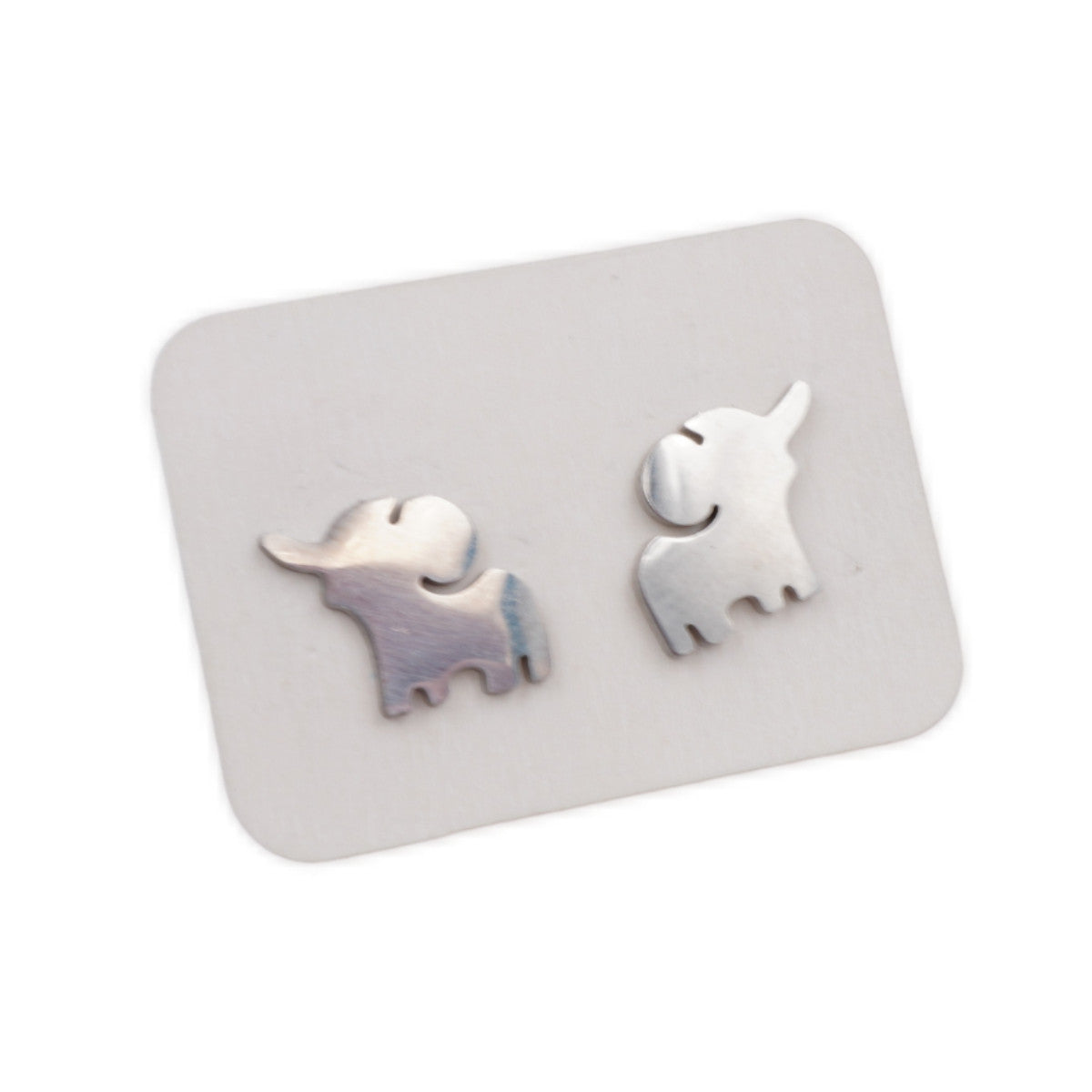 Stainless Steel Stud Earrings - Elephant