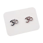Stainless Steel Stud Earrings - Om
