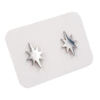 Stainless Steel Stud Earrings - Starburst