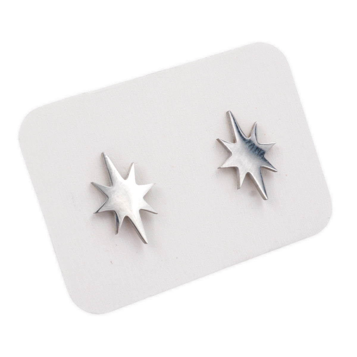 Stainless Steel Stud Earrings - Starburst