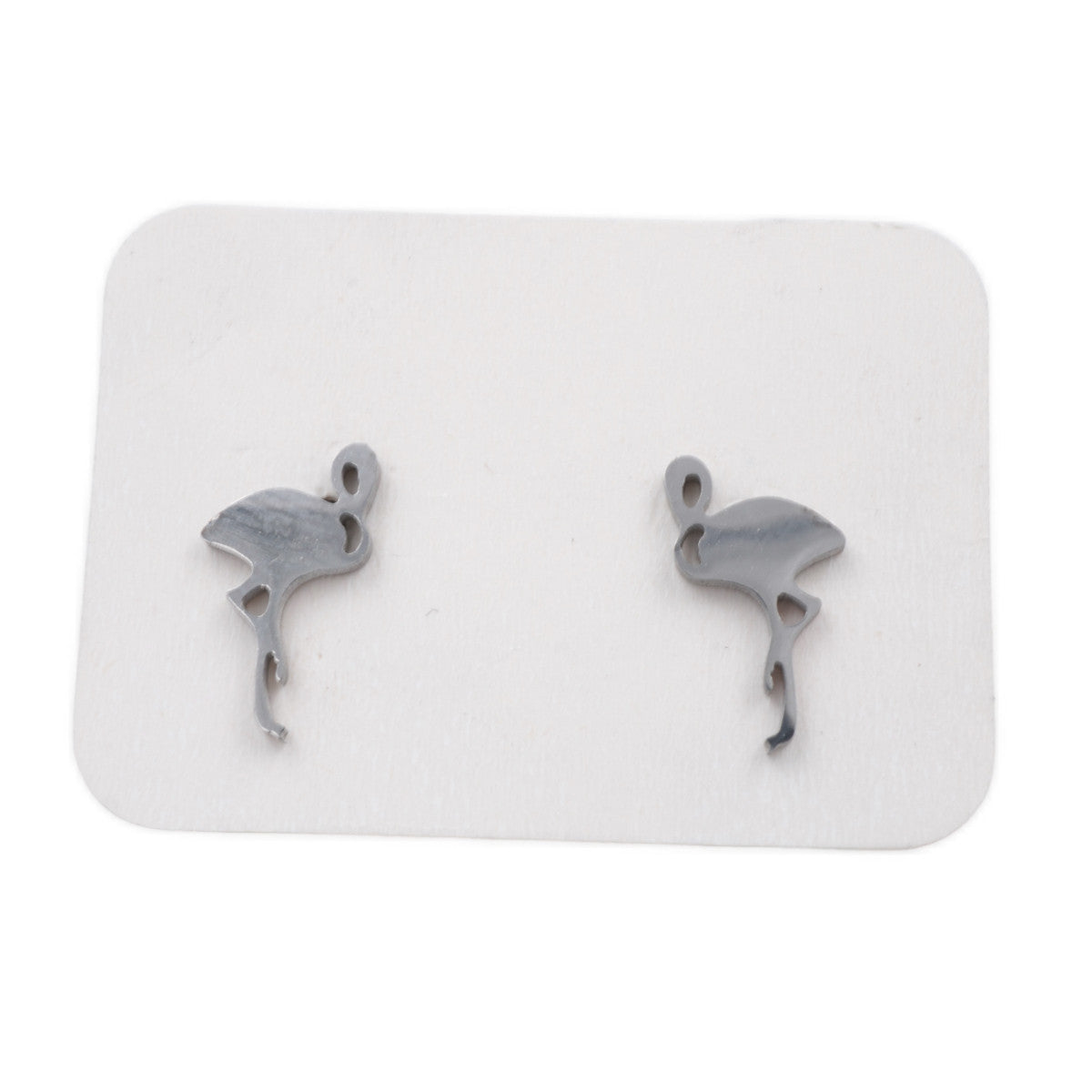 Stainless Steel Stud Earrings - Flamingo