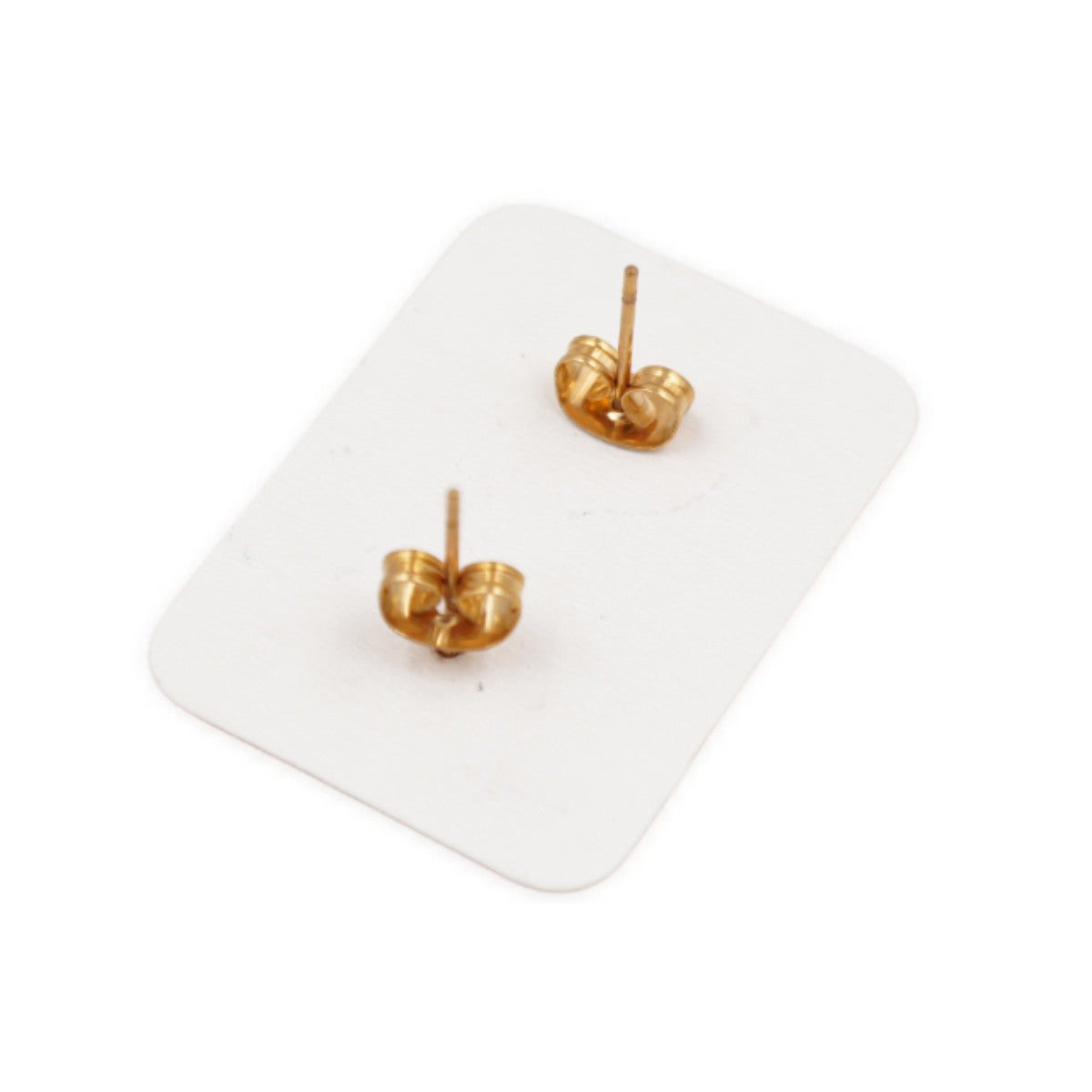 Gold Plated Stainless Steel Stud Earrings - Reindeer & Christmas Tree