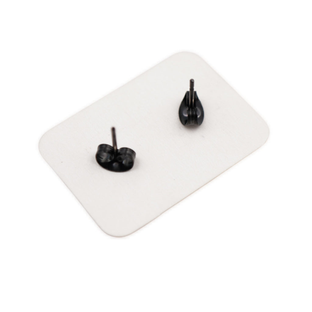Coated Stainless Steel Stud Earrings - Batman