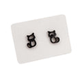 Coated Stainless Steel Stud Earrings - Cat