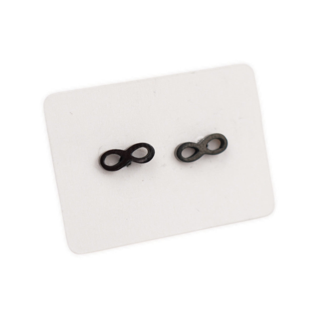 Coated Stainless Steel Stud Earrings - Infinity Symbol