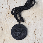 3.5cm Eye of Horus Shungite Adjustable Necklace