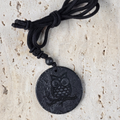 3.5cm Owl Shungite Adjustable Necklace